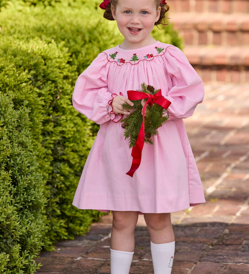 Little English Smocked Bishop Dress - Holly Days styled