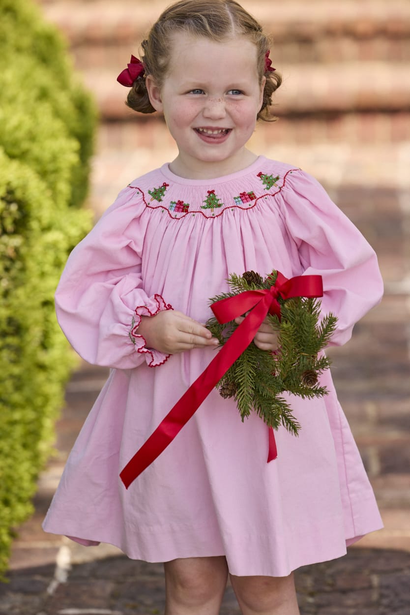 Little English Smocked Bishop Dress - Holly Days styled