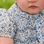 Little English Smocked Bridget Bubble in Wisteria Floral, alternate view