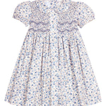 Smocked Bridget Dress - Wisteria Floral