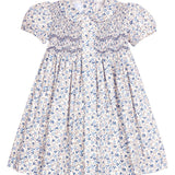 Smocked Bridget Dress - Wisteria Floral