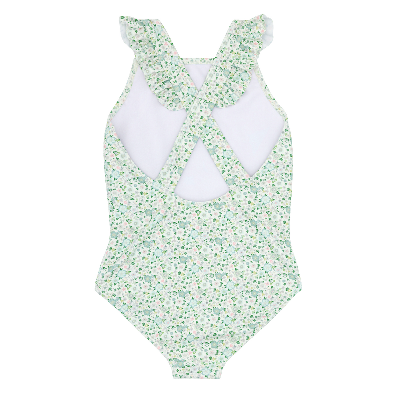Girls Sea Marsh Floral Crossover One Piece