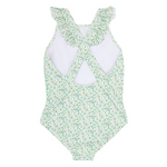 Girls Sea Marsh Floral Crossover One Piece
