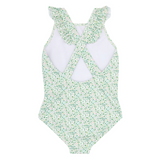 Girls Sea Marsh Floral Crossover One Piece