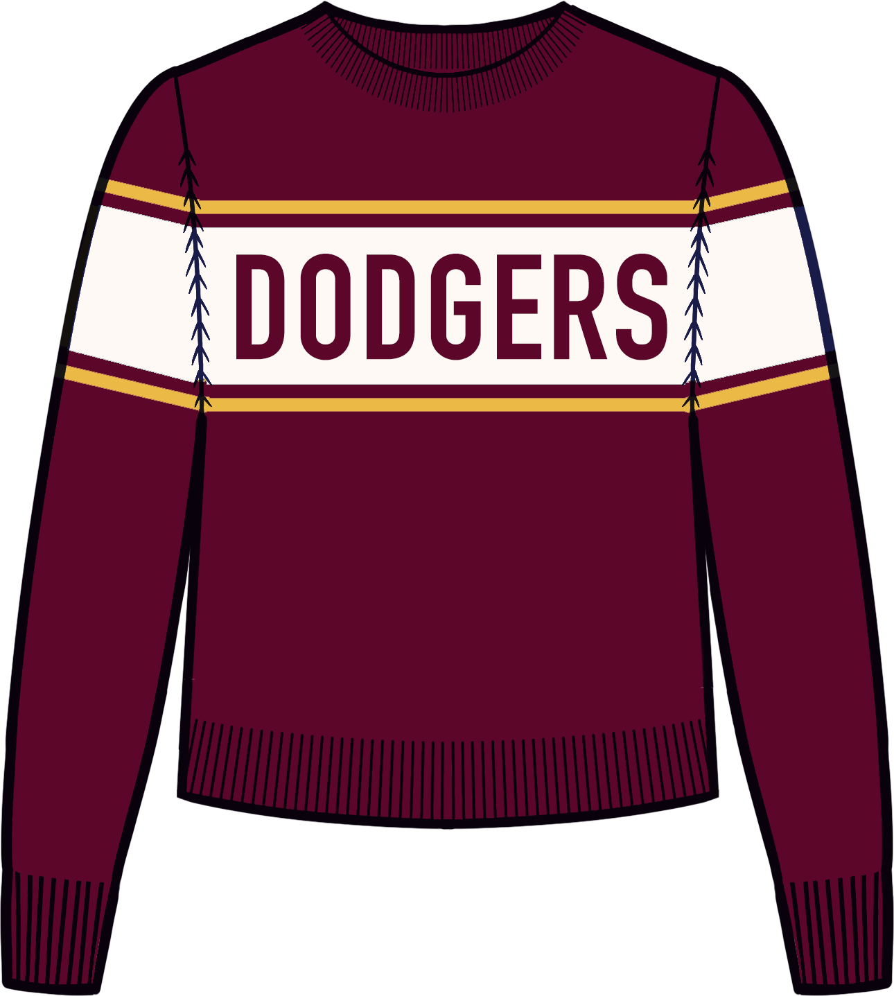 PRE-ORDER Rugby Sweater - Rugby Dodger Stripe