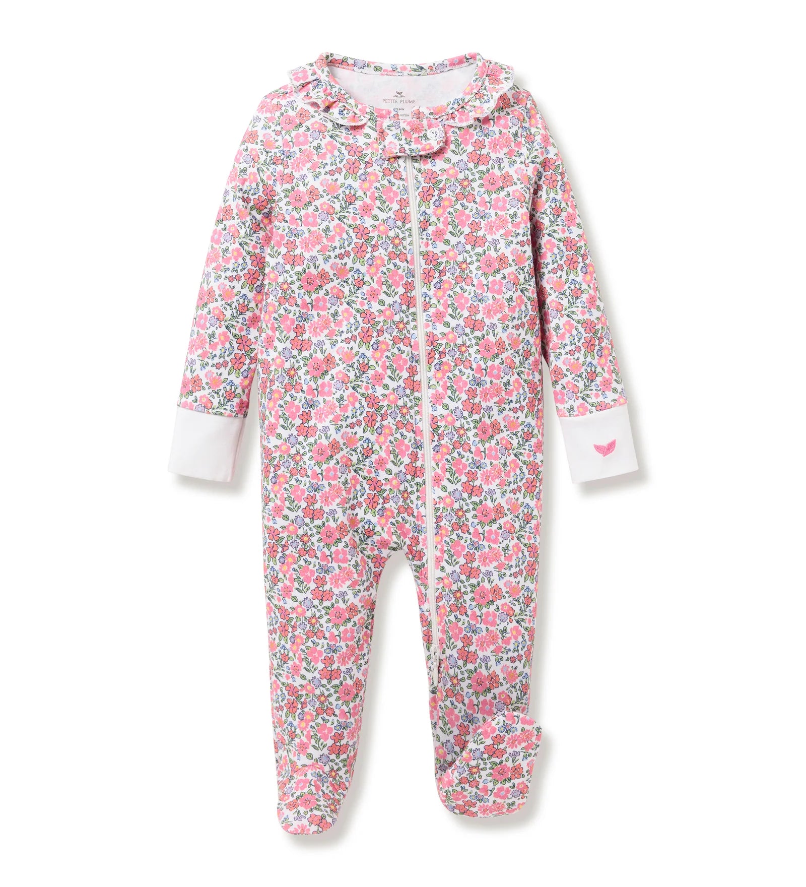 Baby's Pima Snug Fit Romper - Fleurs de Rose