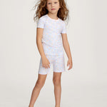 Children's Snug Fit Short Set in Fleur Blanche