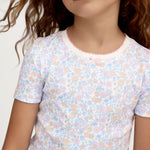 Children's Snug Fit Short Set in Fleur Blanche