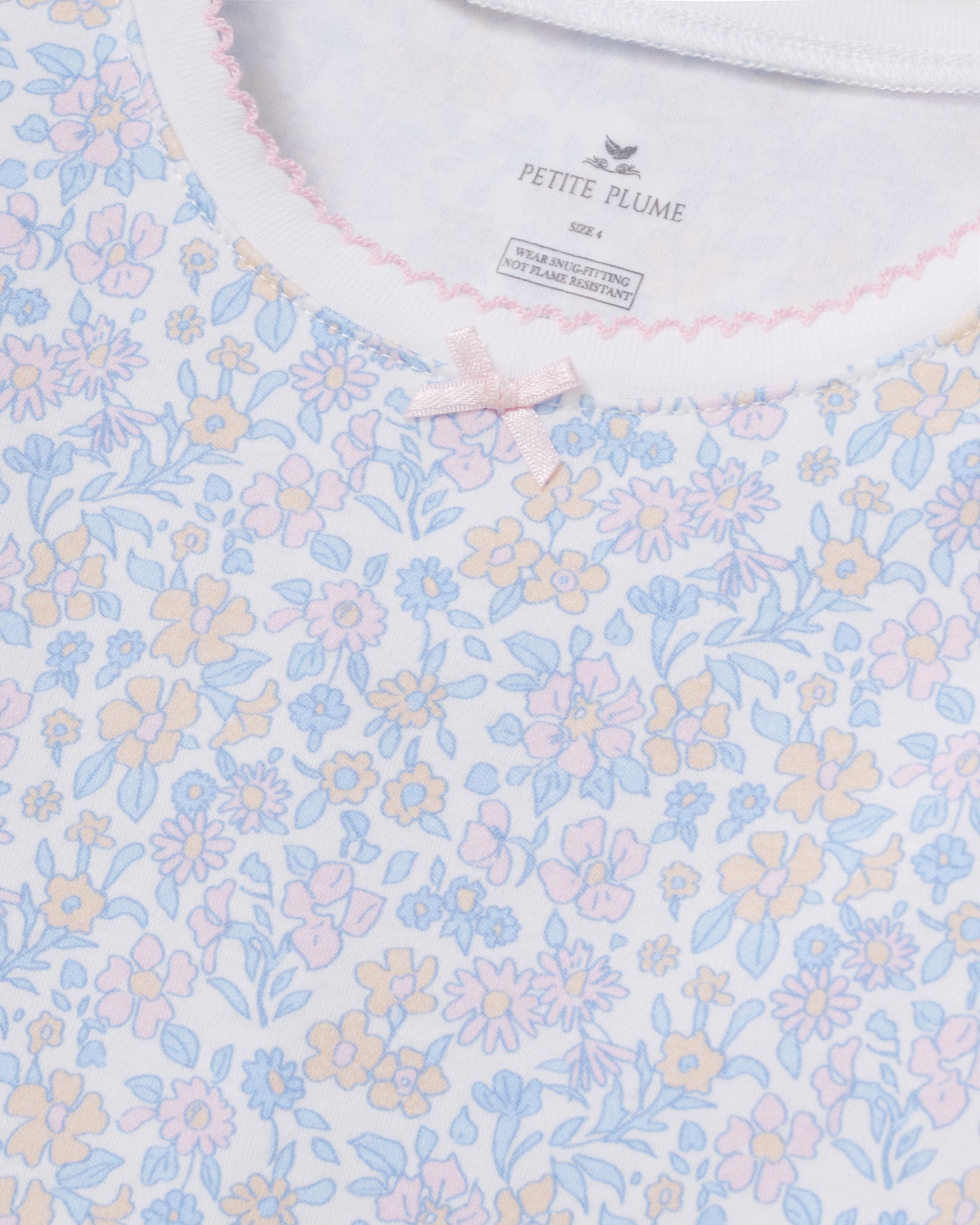 Children's Snug Fit Short Set in Fleur Blanche
