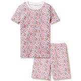 Pima Snug Fit Pajama Short Set - Fleurs de Rose