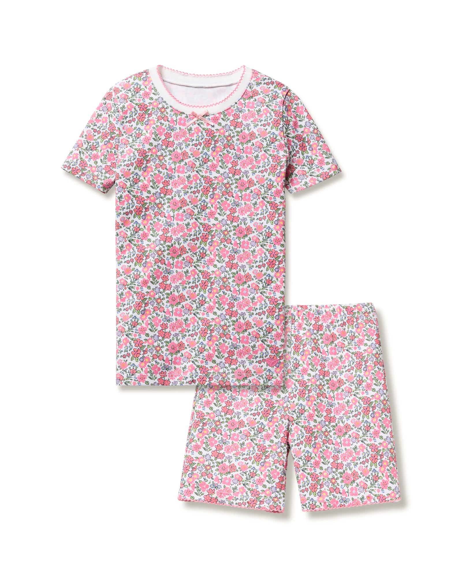 Pima Snug Fit Pajama Short Set - Fleurs de Rose