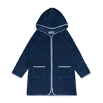 Unisex Navy French Terry Hooded Coverup