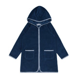 Unisex Navy French Terry Hooded Coverup
