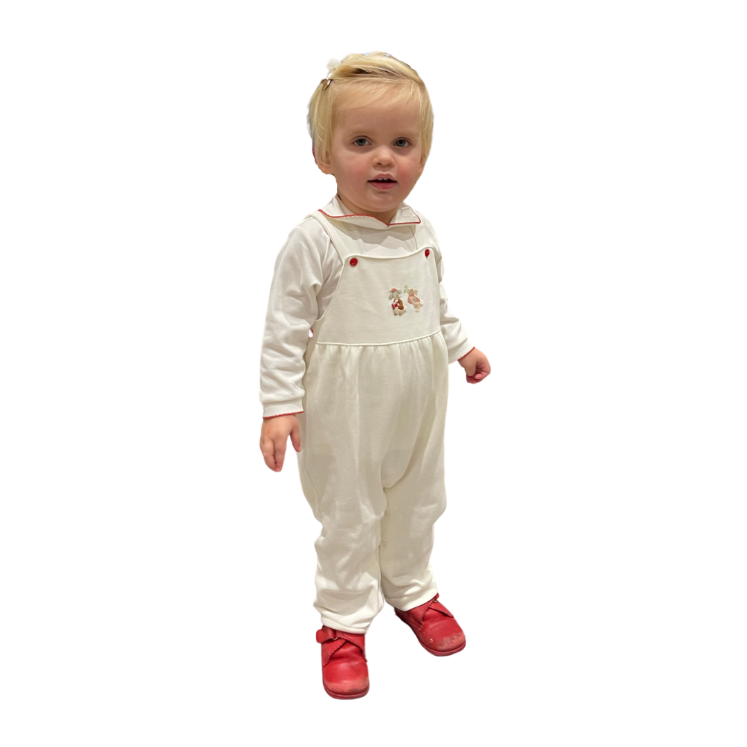 Mistletoe Kisses Knit Dungaree Set