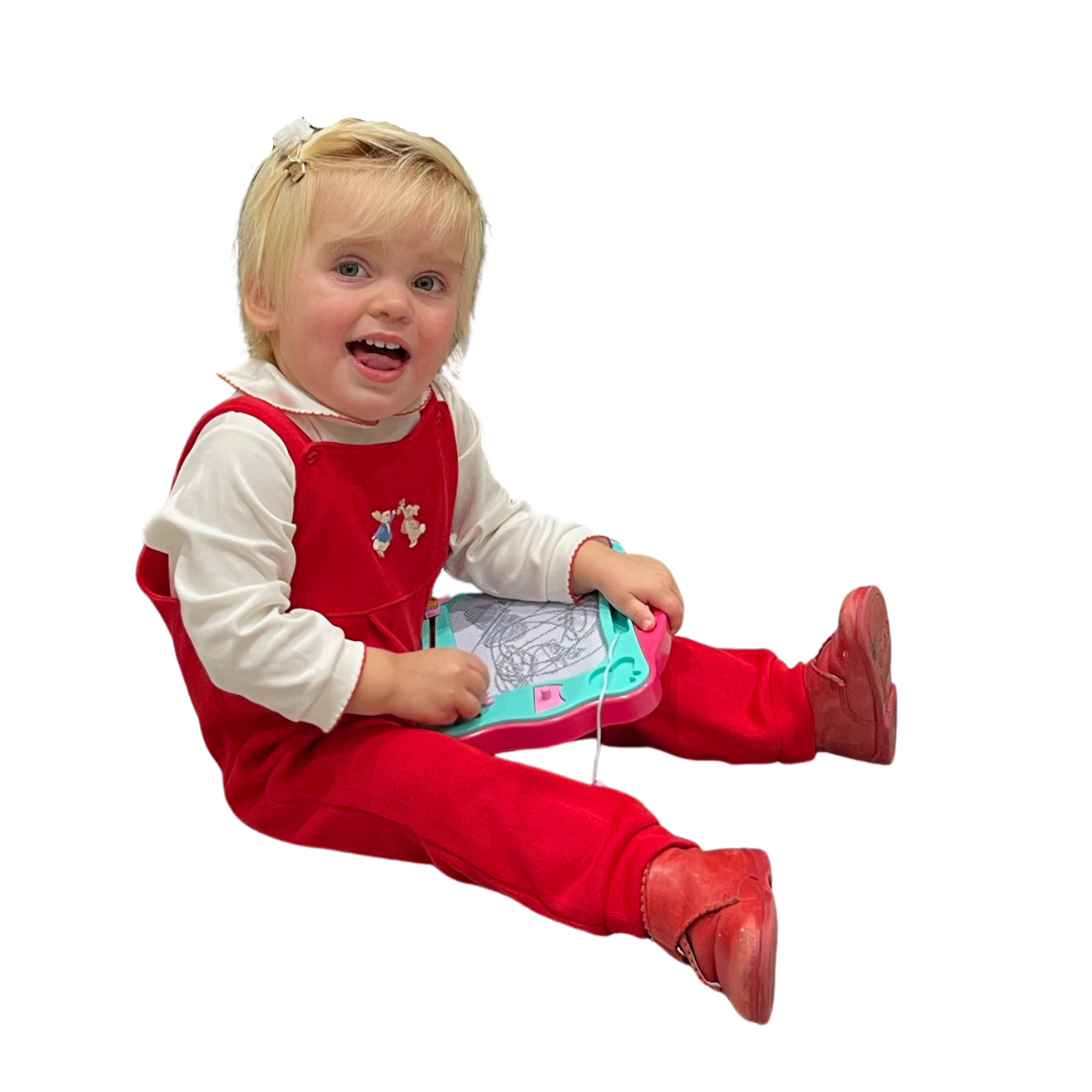 Peter and Flopsy Festive Knit Dungaree Set