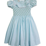Classic Mint Embroidered Fabric Smocked Dress