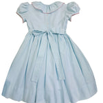 Classic Mint Embroidered Fabric Smocked Dress