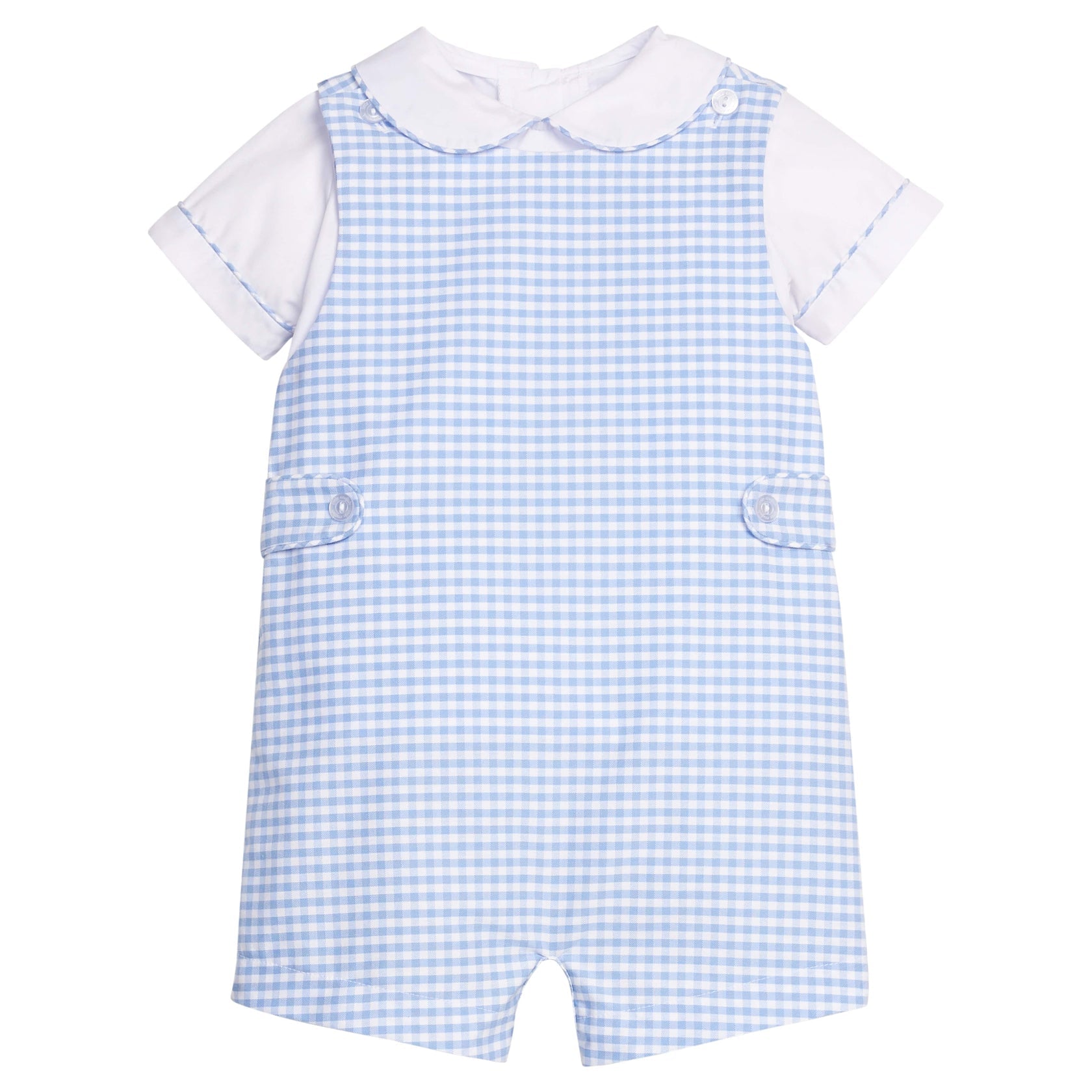 Vintage Button Tab John John Set - Mayfair Gingham