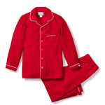 Kid's Flannel Pajama Set in Red