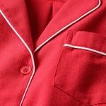 Kid's Flannel Pajama Set in Red