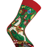 Christmas Rocking House Needlepoint Stocking