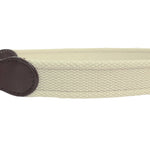 Woven Ribbon Belt - Cream