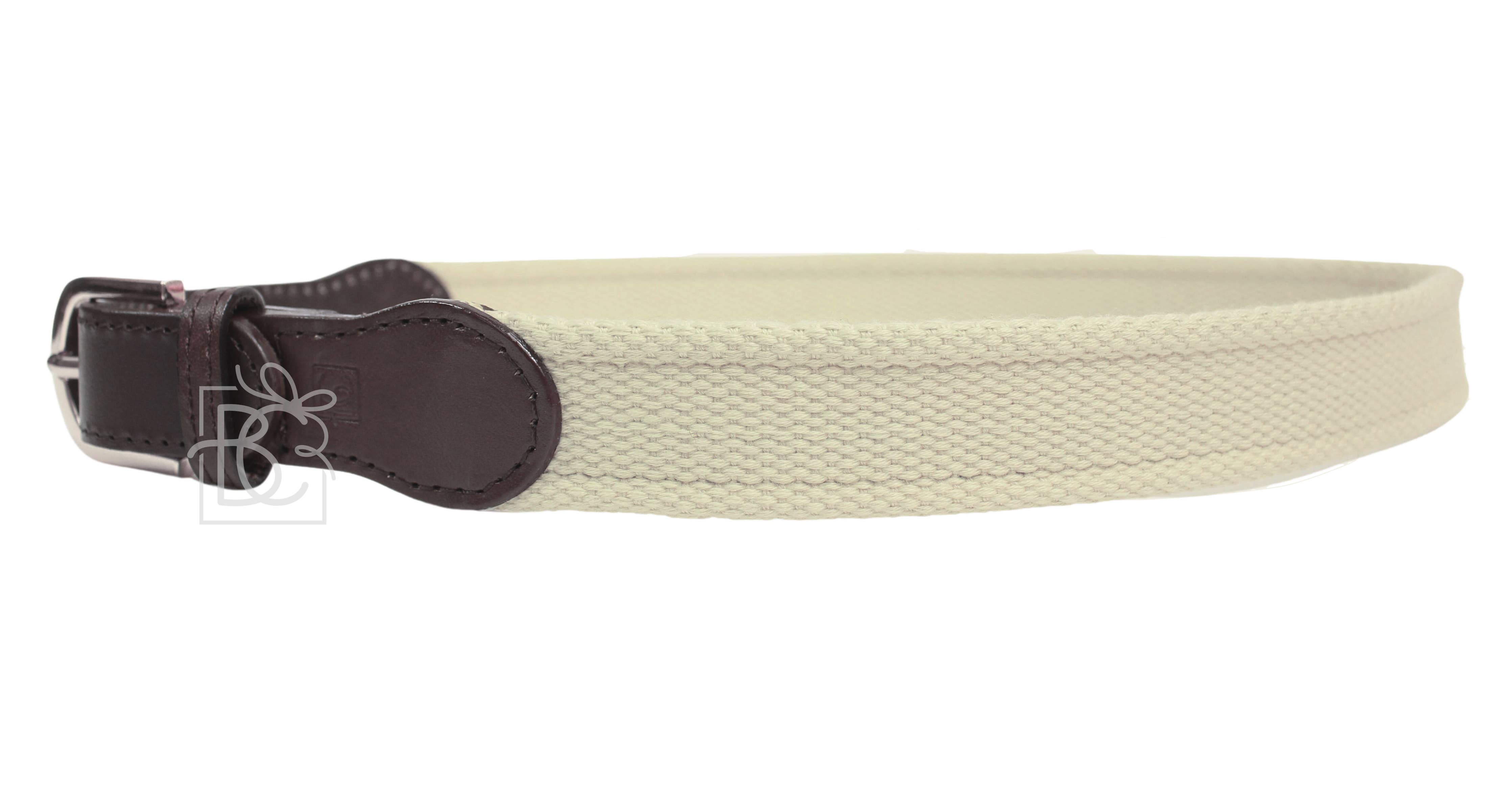 Woven Ribbon Belt - Cream