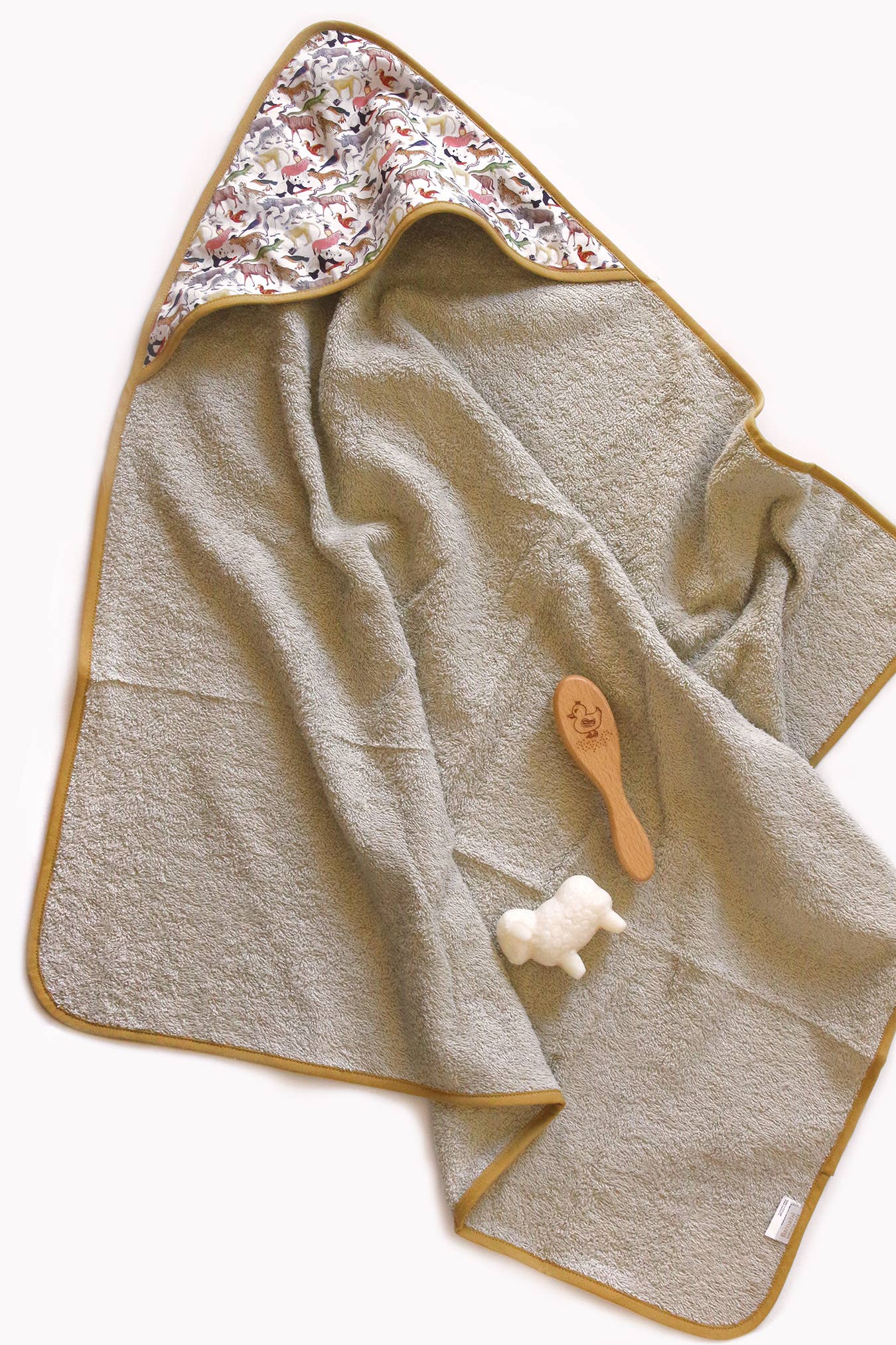 Liberty® Sponge and Fabric Baby Bath Cape: Lison