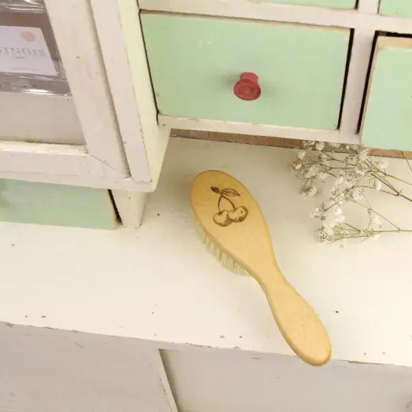 Wooden Baby Brush - Duck