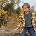 Adobe Shacket Brown/Green Plaid