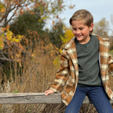 Adobe Shacket Brown/Green Plaid