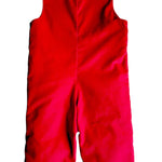 Christmas Time Red Corduroy Boy's Long Overall