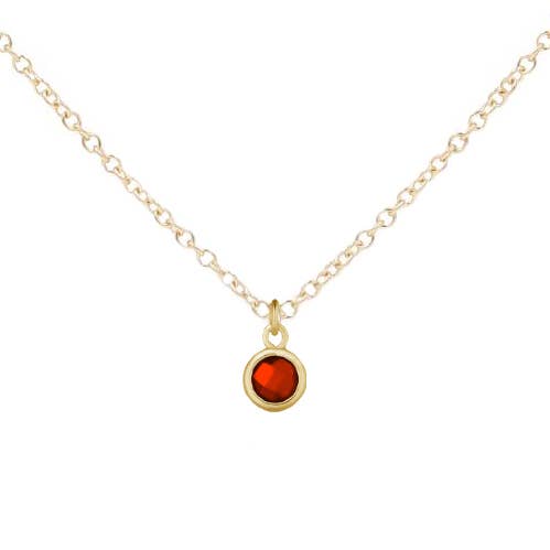 Tiny Treats gold birthstone necklace