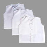 Edward Boutross Scalloped Diaper Shirt - White