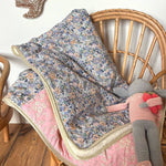 Baby blanket Liberty® fabric and fleece: Lison