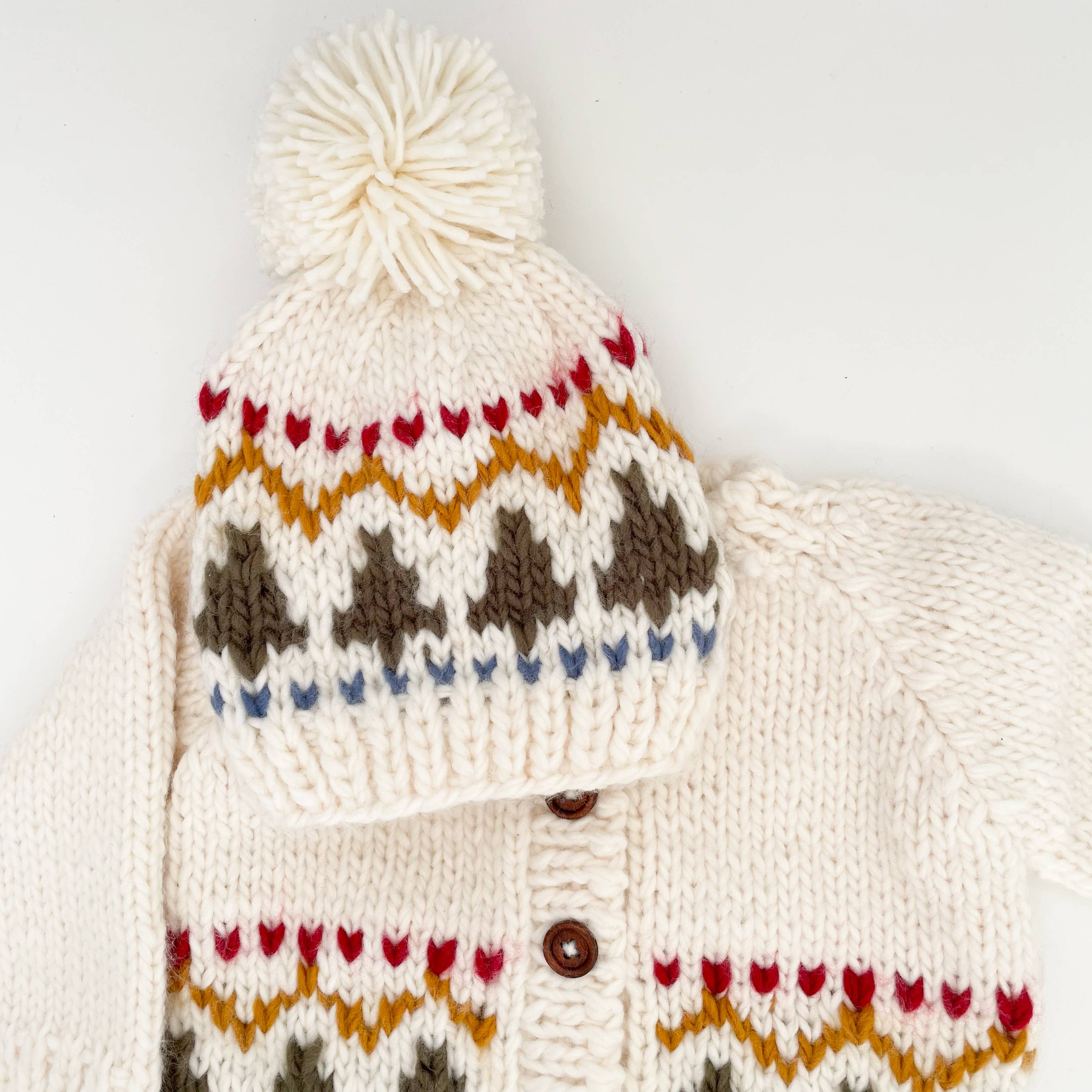 Tree Fair Isle Cardigan button front detail