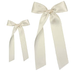 Satin Bow - Champagne Sash Clip: Bow / Alligator Clip