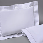 Hemstitched White Cotton Baby Sham