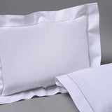 Hemstitched White Cotton Baby Sham