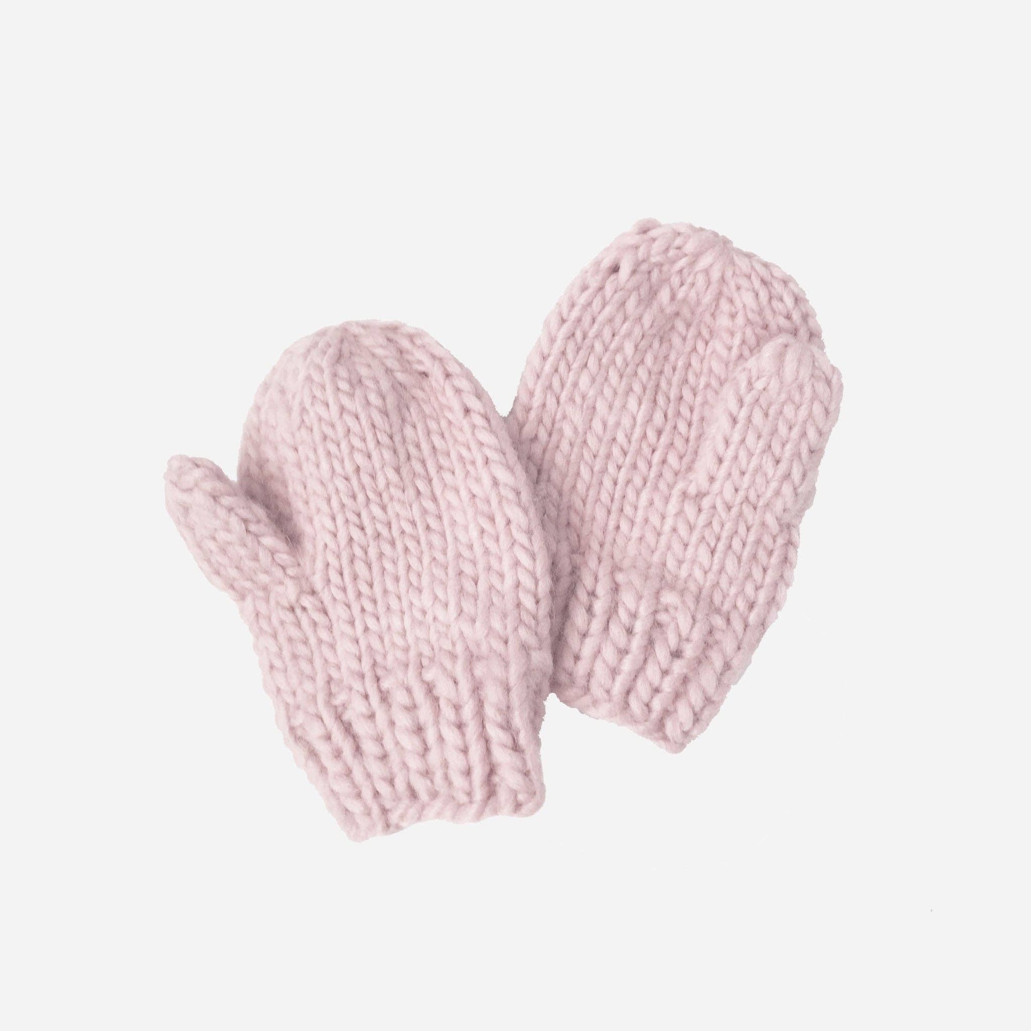 Classic Mittens, Baby Pink Winter Fall Ski Kid Gift: Baby Pink / XS 3-6m