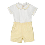 Kidiwi Barnabé Baby Boy Set - Yellow Cotton Linen