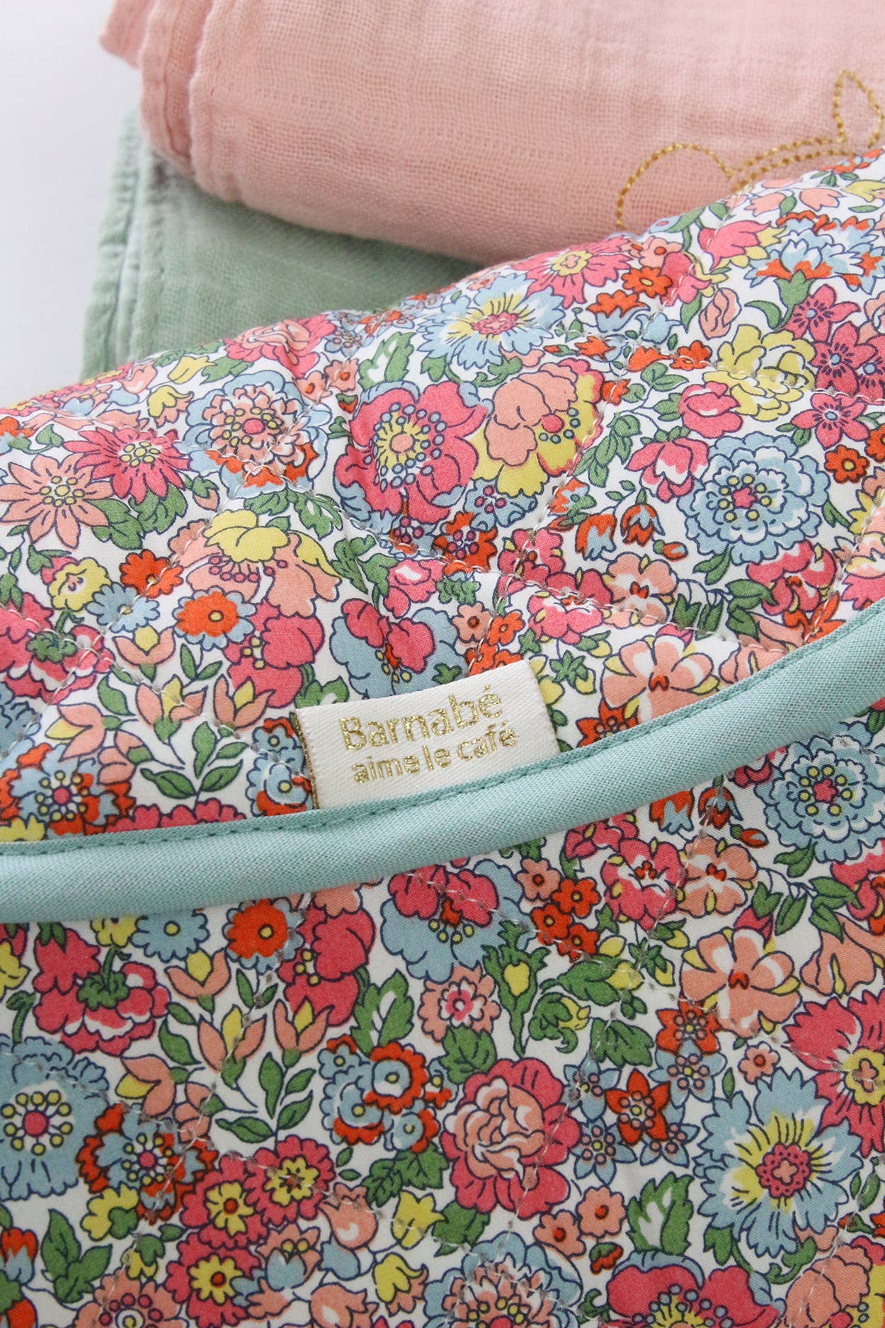 Barnabe Liberty® of London fabric and PVC Baby Changing Mat: Augustine