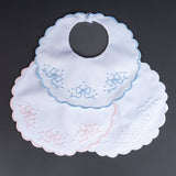 Edward Boutross Pink Bows & Dots Scalloped Bib