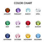 Tiny Treats gold birthstone necklace, birthstone colors