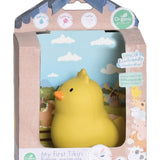 Chick Natural Organic Rubber Teether, Rattle & Bath Toy