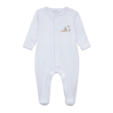 Bunny's Basket Light Blue Zip Footie