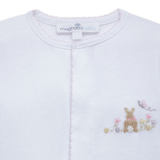 Bunny's Basket Pink Zip Footie