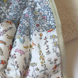 Baby blanket Liberty® fabric and fleece: Katie