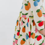 3/4 Sleeve Twirl Dress in Colorful Apples