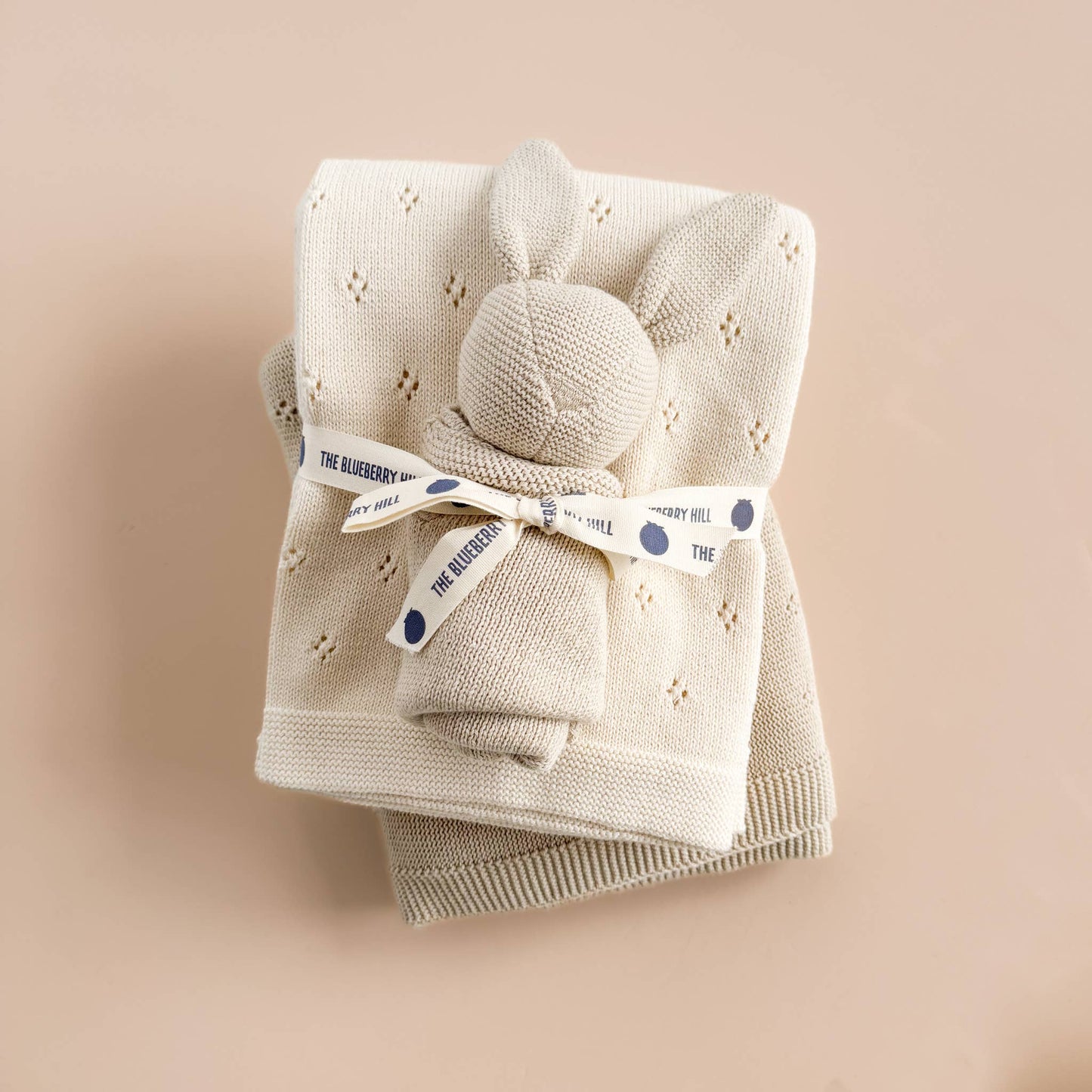 Blanket Bunny Lovey Birch Cotton Baby Gift Spring Summer